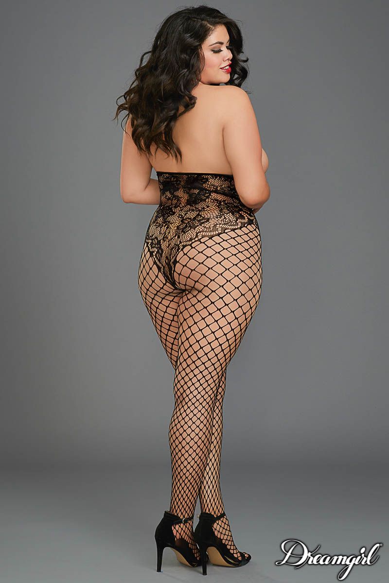 OPEN BUST BODYSTOCKING
