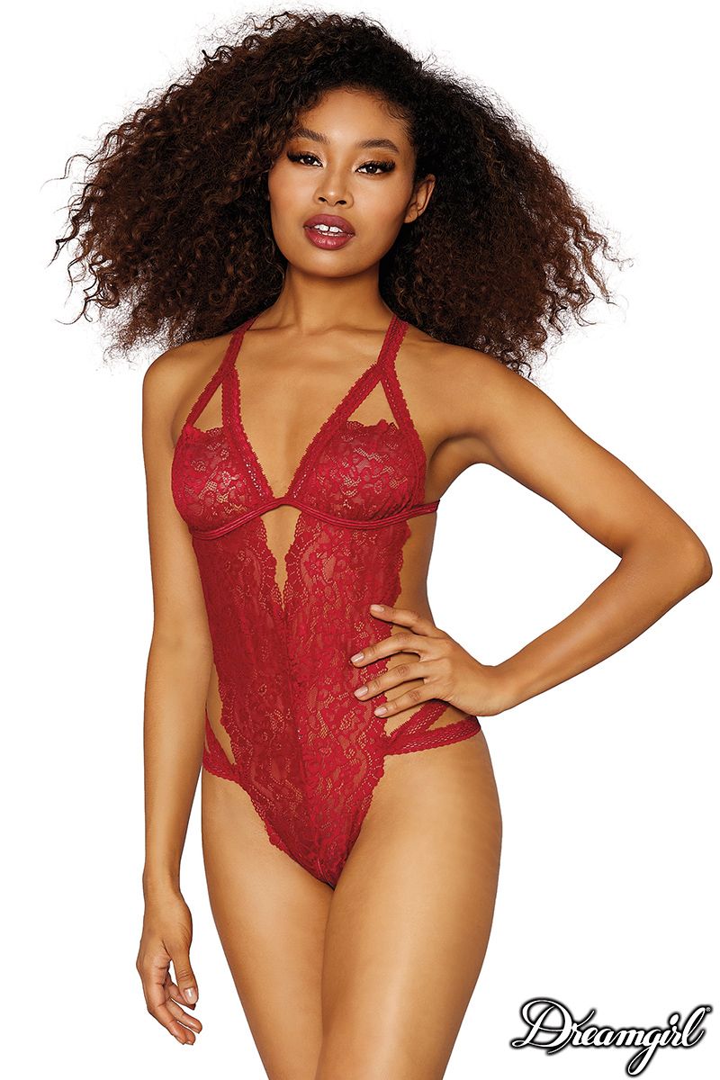 STRAPPY LACE TEDDY