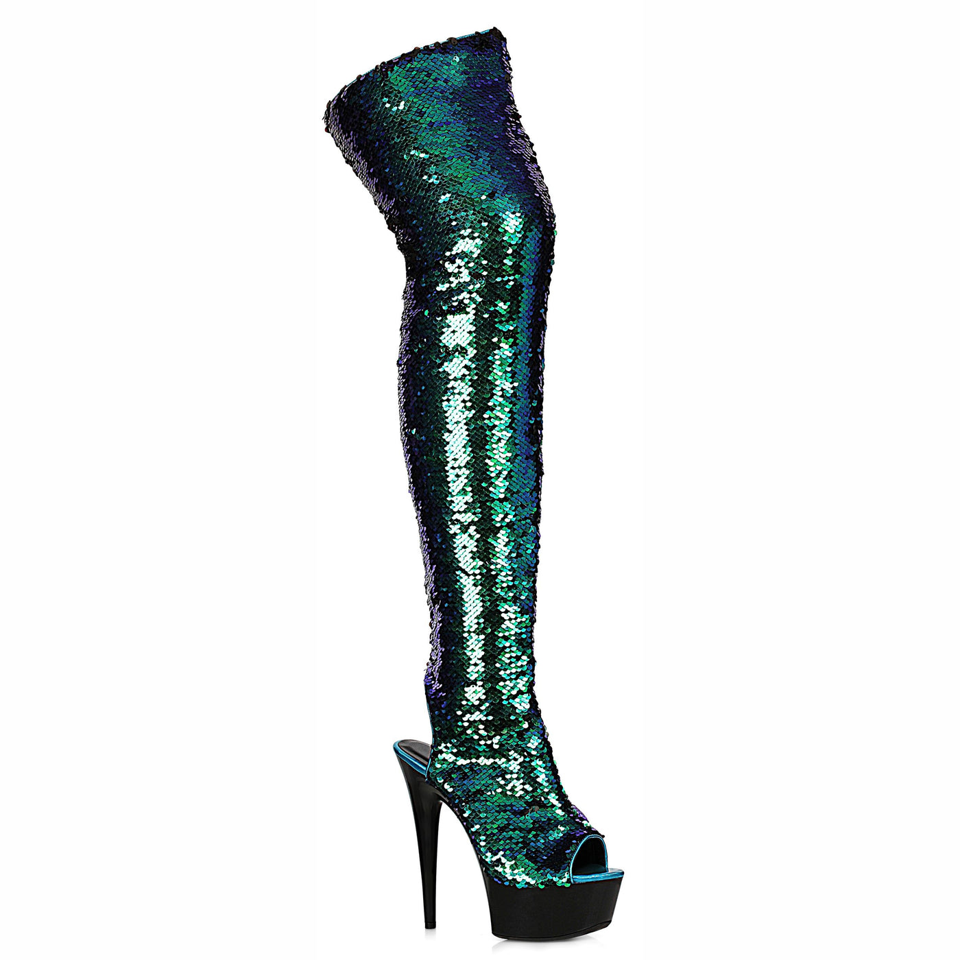 7" SEQUIN THIGH BOOTS